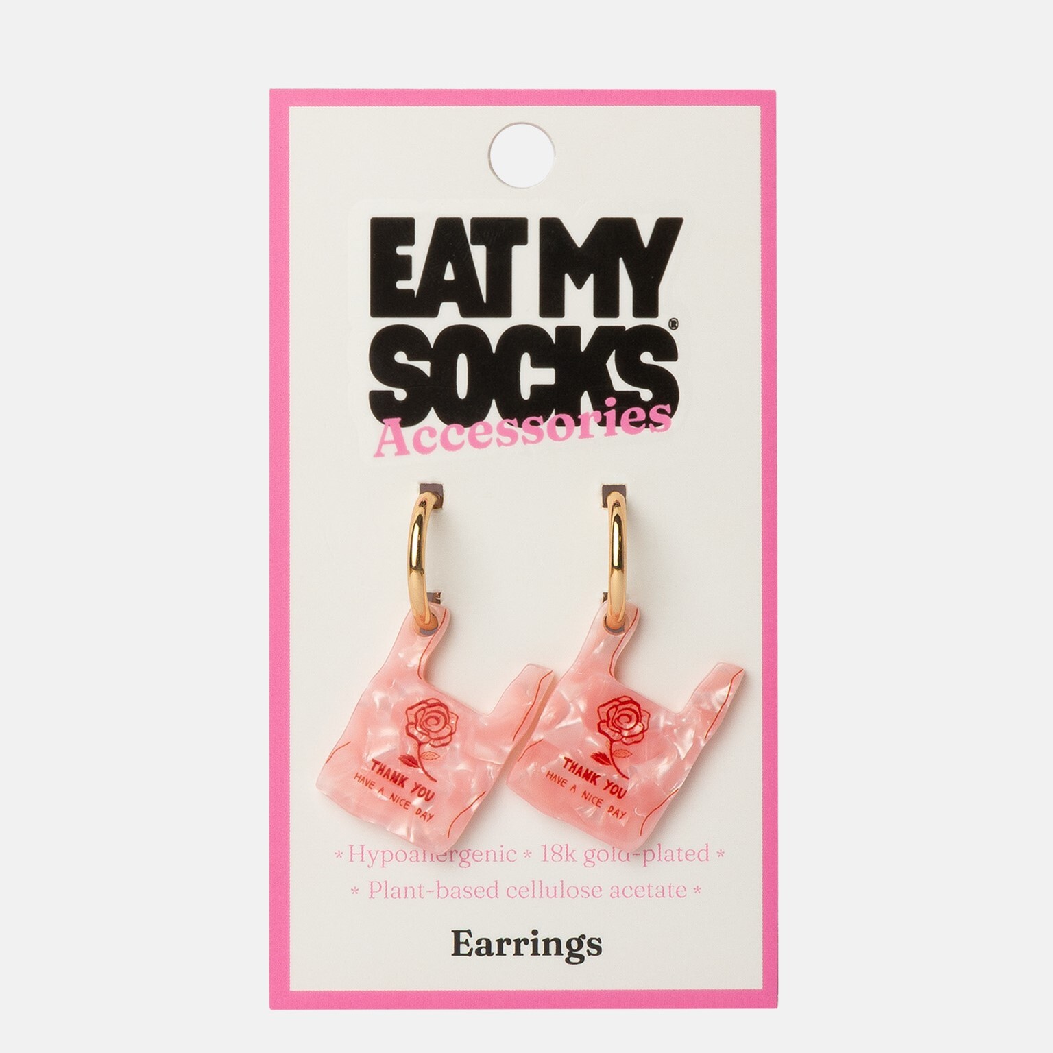 EAT MY SOCKS ｜耳環｜謝謝包