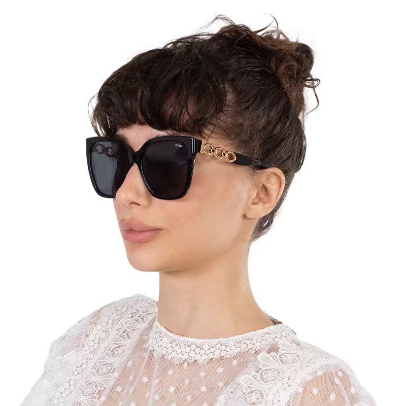 【預購】Moschino H082678 女裝貓眼太陽眼鏡 (灰色鏡片/黑色鏡框)