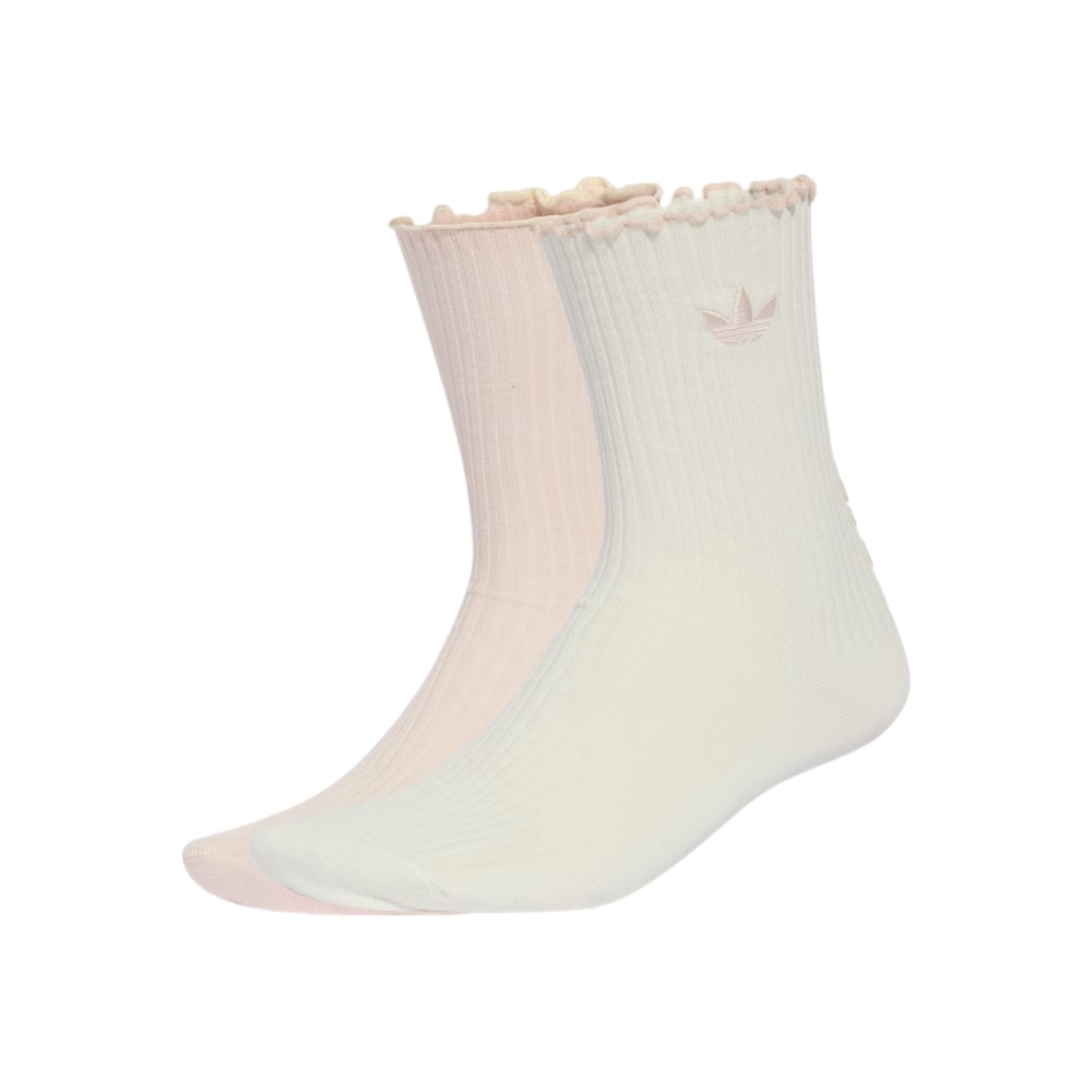 ADIDAS ORIGINALS 奶油白粉 捲邊 兩色 中筒襪 襪子 愛迪達 KR4221