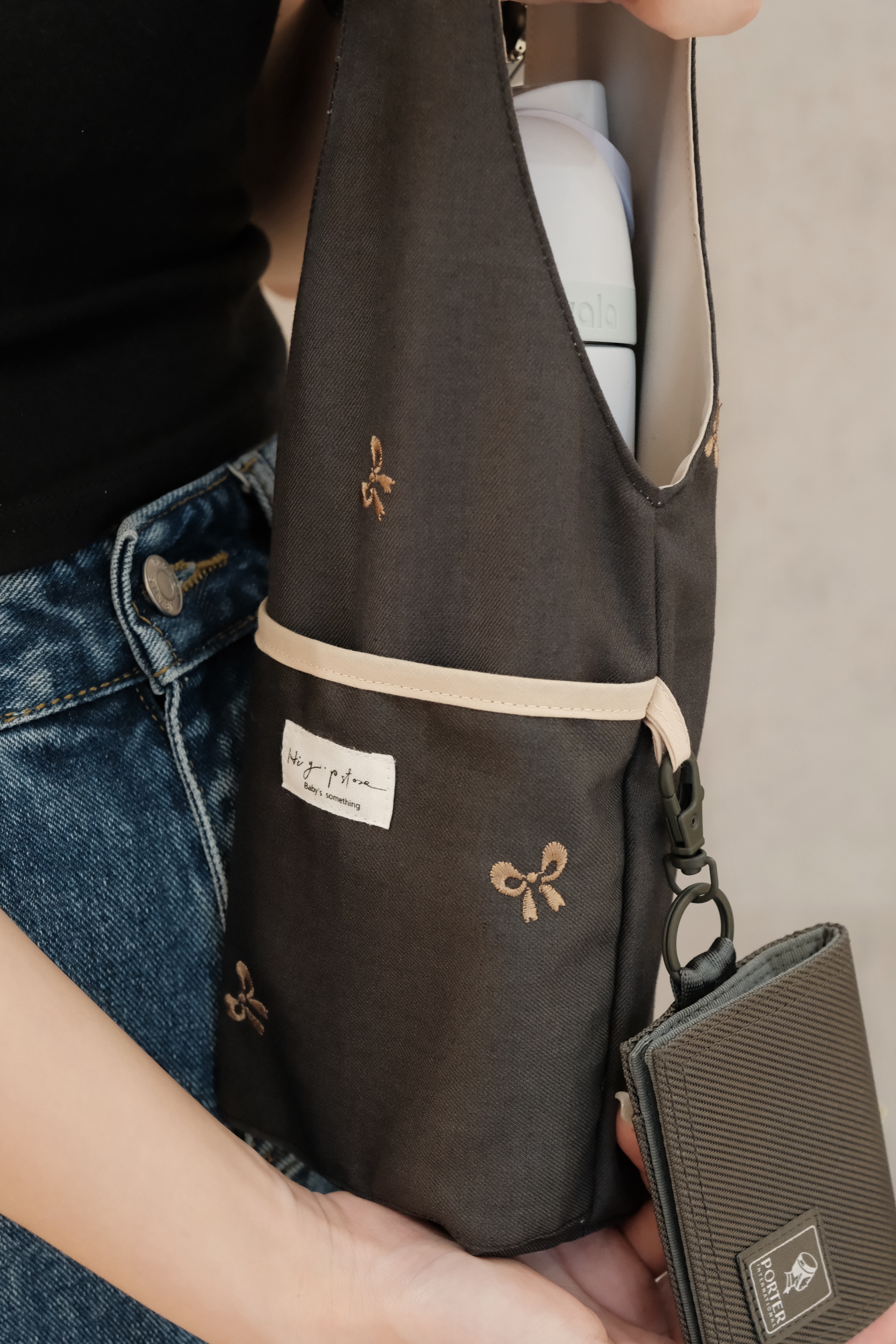 Hi Y.P store-一杯袋-刺繡蝴蝶結