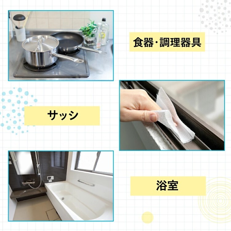 (預購商品) 日本 日翔 Plus UP KITCHEN 雙面多功能去污清潔擦拭布 50枚入