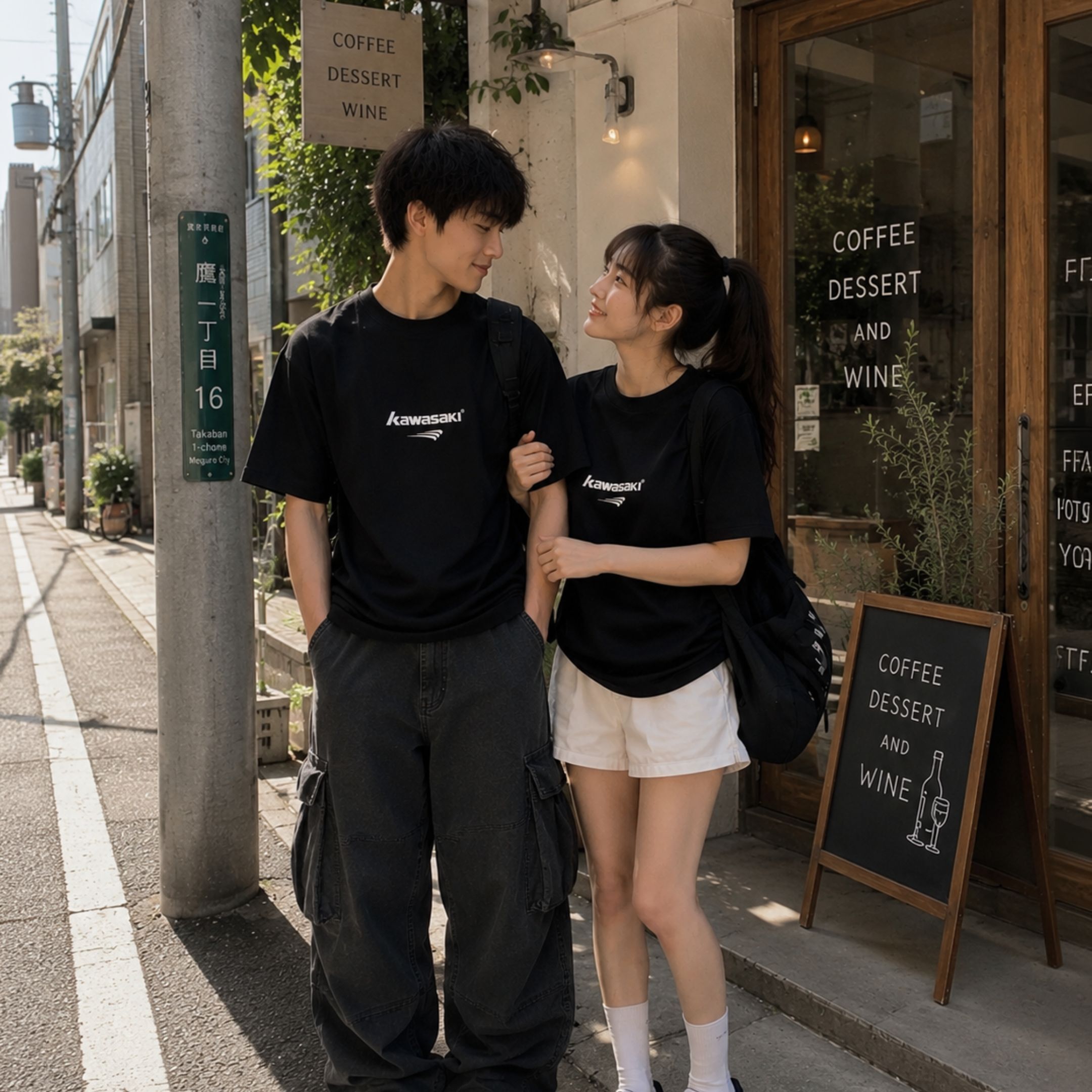 NICEDAY 服飾 代購 Kawasaki 川崎 LOGO TEE 上衣 太空棉 重磅 短袖 夏天 T 黑 灰