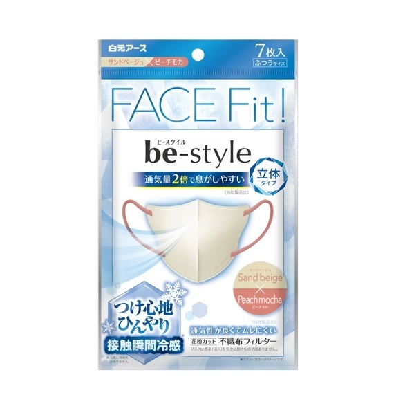 be-style小顏立體防脫妝口罩7入/涼感粉