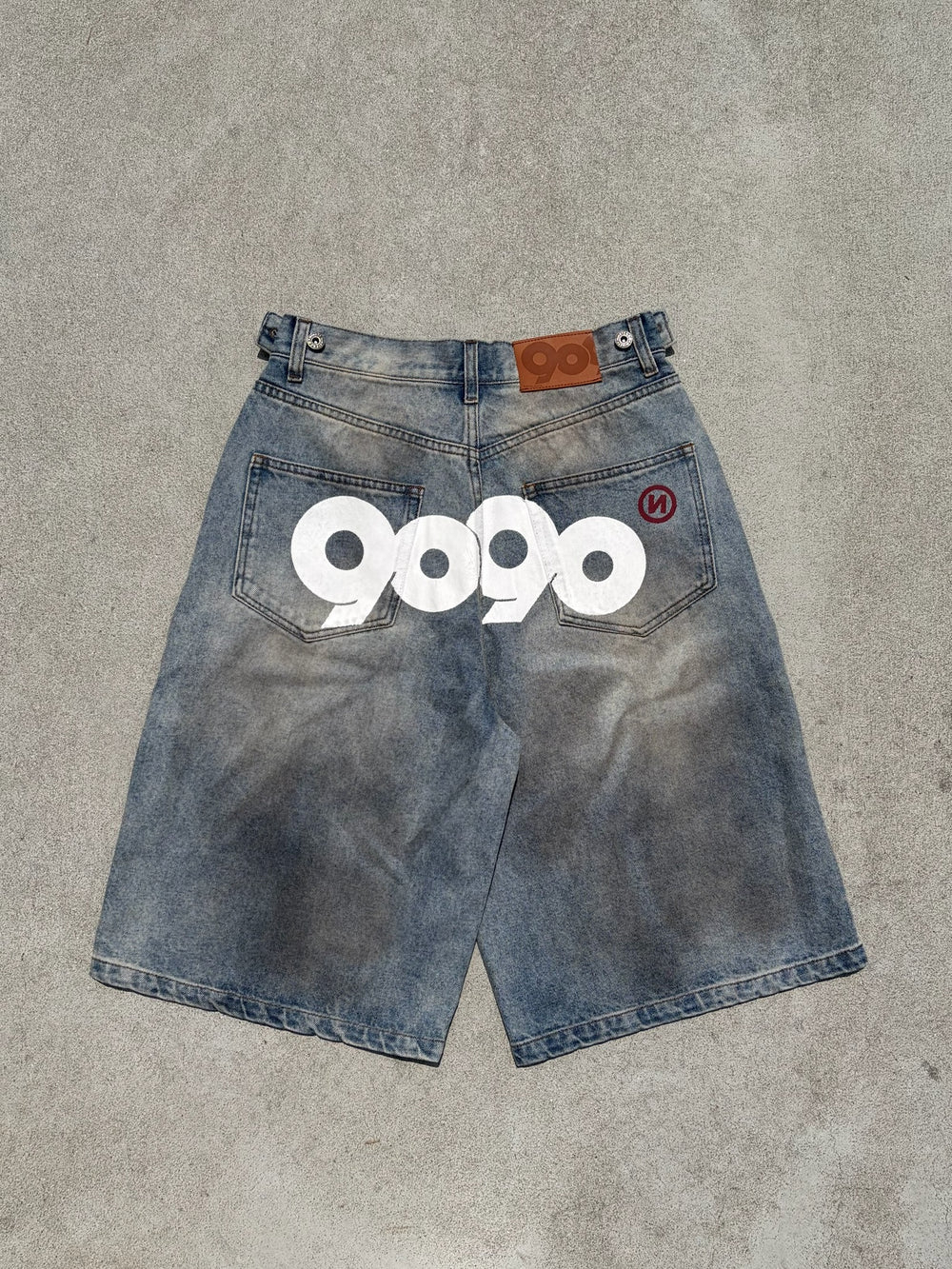 日本 現貨 9090 OG Logo Panted Buggy Jorts 經典9090七分牛仔褲