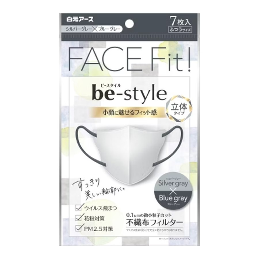 be-style小顏立體防脫妝口罩7入/白