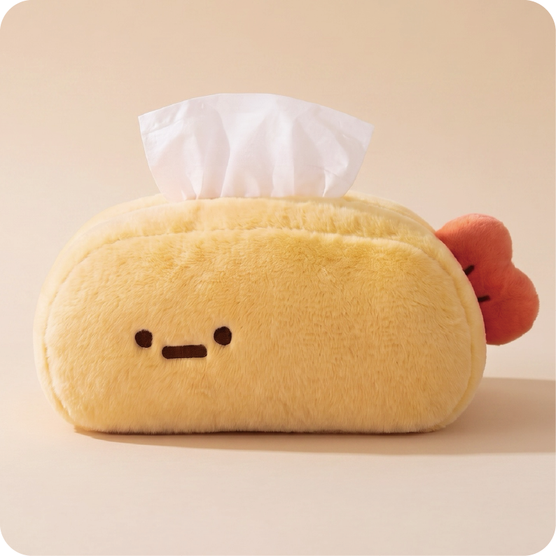 Fluffy Shrimp Tissue Box Cover
