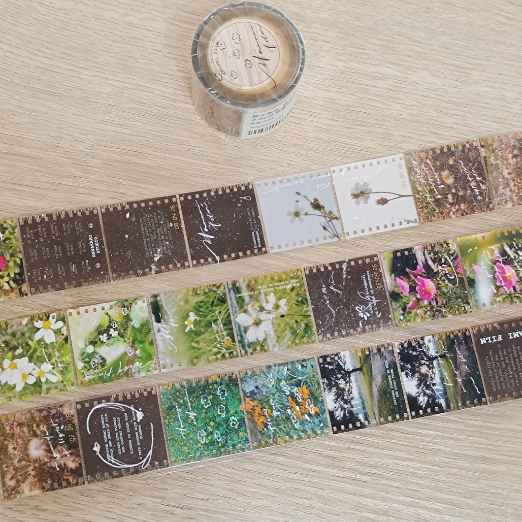 茄子先生．底片裡的花 3.5cm亮面PET膠帶 <整捲/分裝>