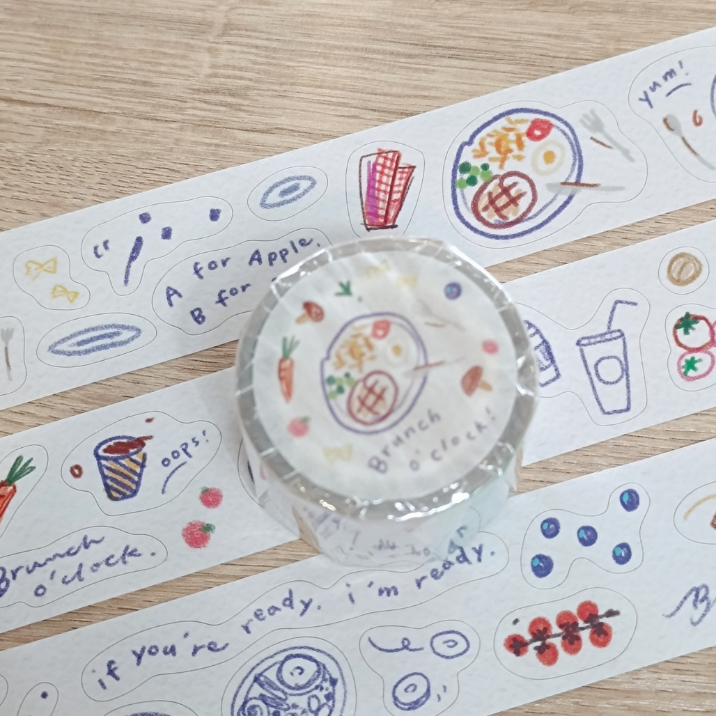 茄子先生．Brunch o'clock 3.5cm割型PET膠帶 <整捲/分裝>