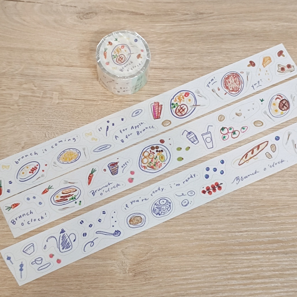 茄子先生．Brunch o'clock 3.5cm割型PET膠帶 <整捲/分裝>