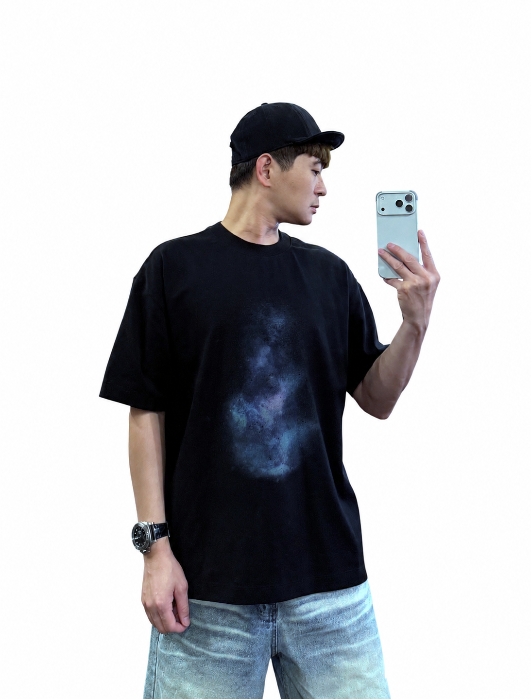 『新品上市』重磅極光星點棉短T(NOF260588511)-黑