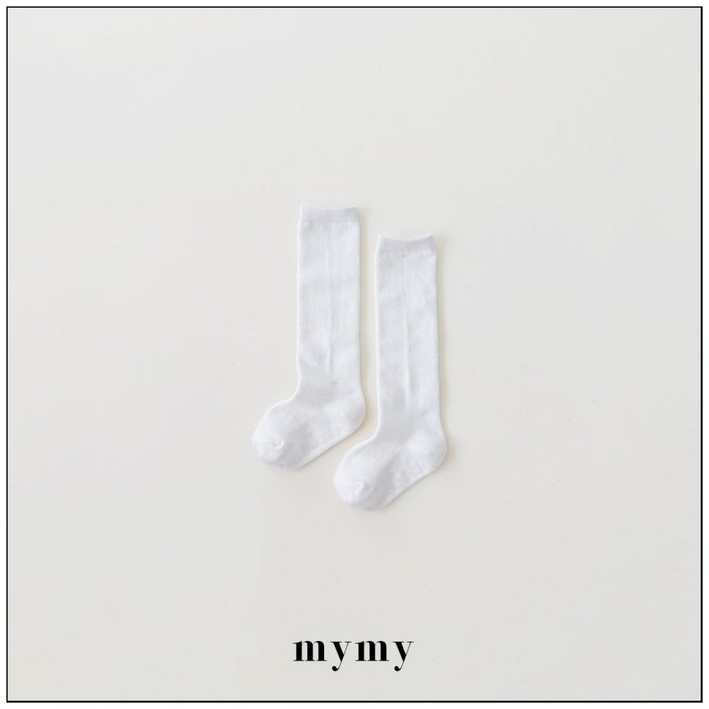 正韓秋Mysocks  經典黑白中筒學生襪