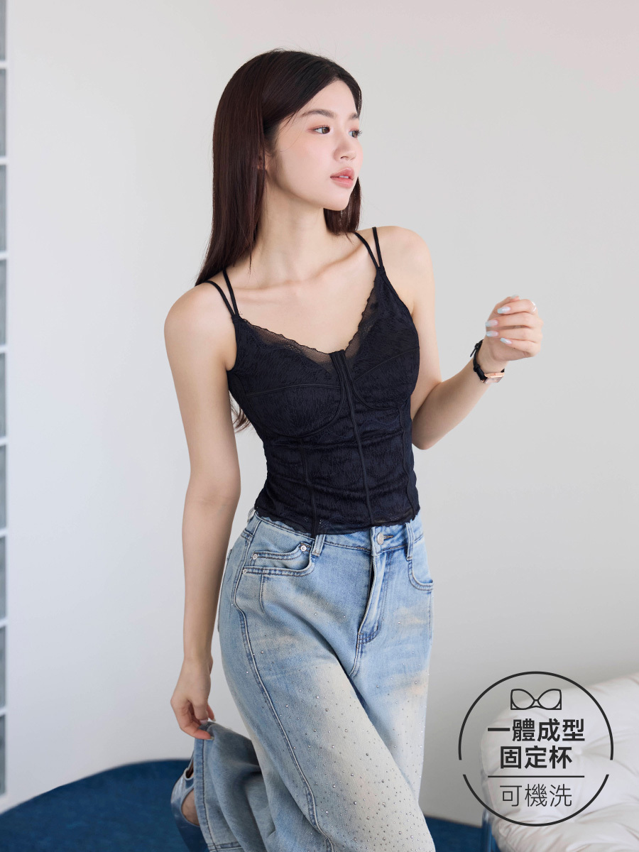 蕾絲織帶bra top(5012)