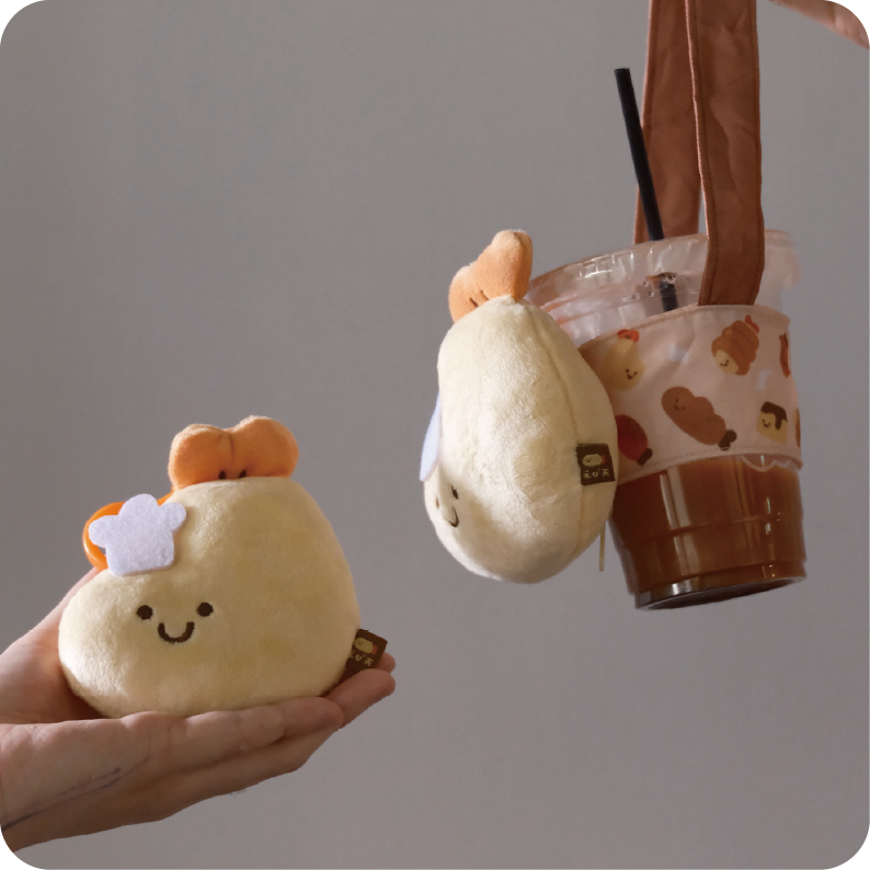 Bread Shrimp Plush Drink Holder