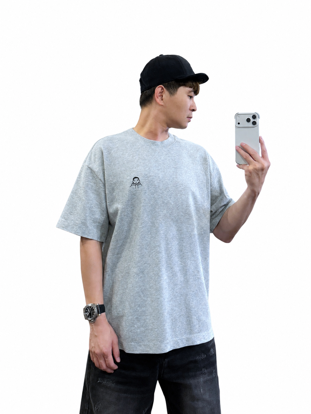 『新品上市』重磅相機小童棉短T(NOF260588501)-淺灰