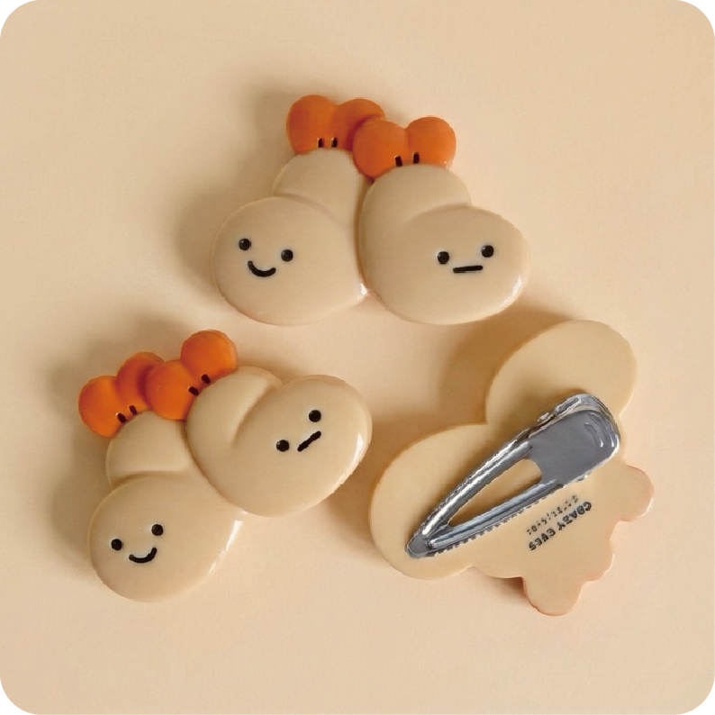 3D Shrimp Hair Clips (2-Pack)