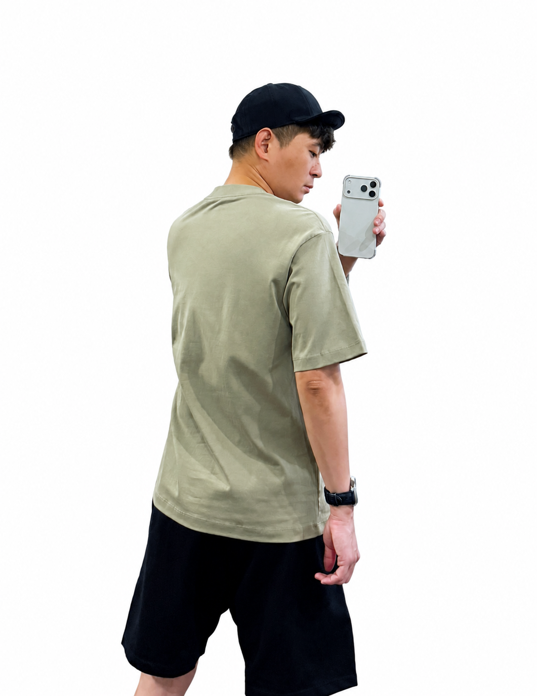 『新品上市』重磅極簡休閒素色棉短T(NOF2605S2825)-卡其