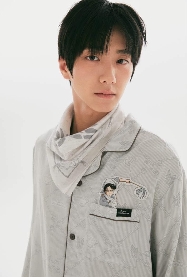 【預購】SPAO X 進擊的巨人 里維兵長限定睡衣組  SPAONAOI