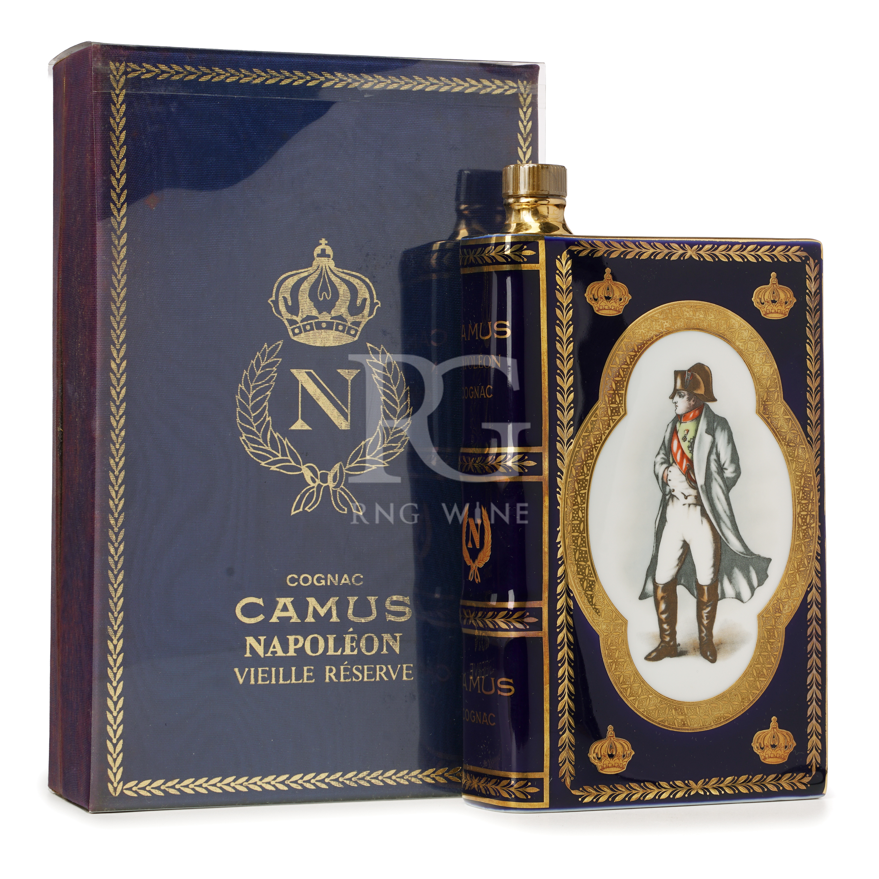 Camus Napoleon Cognac Book Blue 藍白 Decanter 1960-70s
