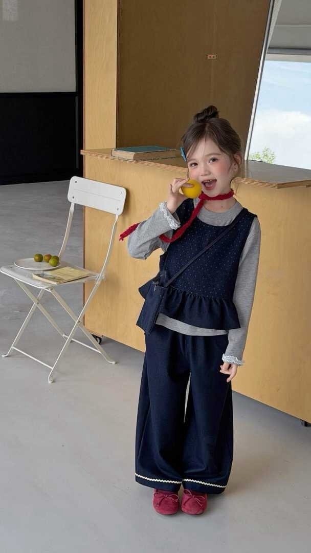 巴黎女孩荷葉三件套