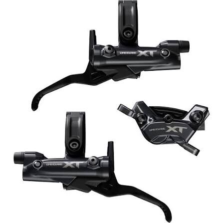 Shimano XT Front/Rear Disc Brake Set-Resin Pad(W/FIN)-M8220