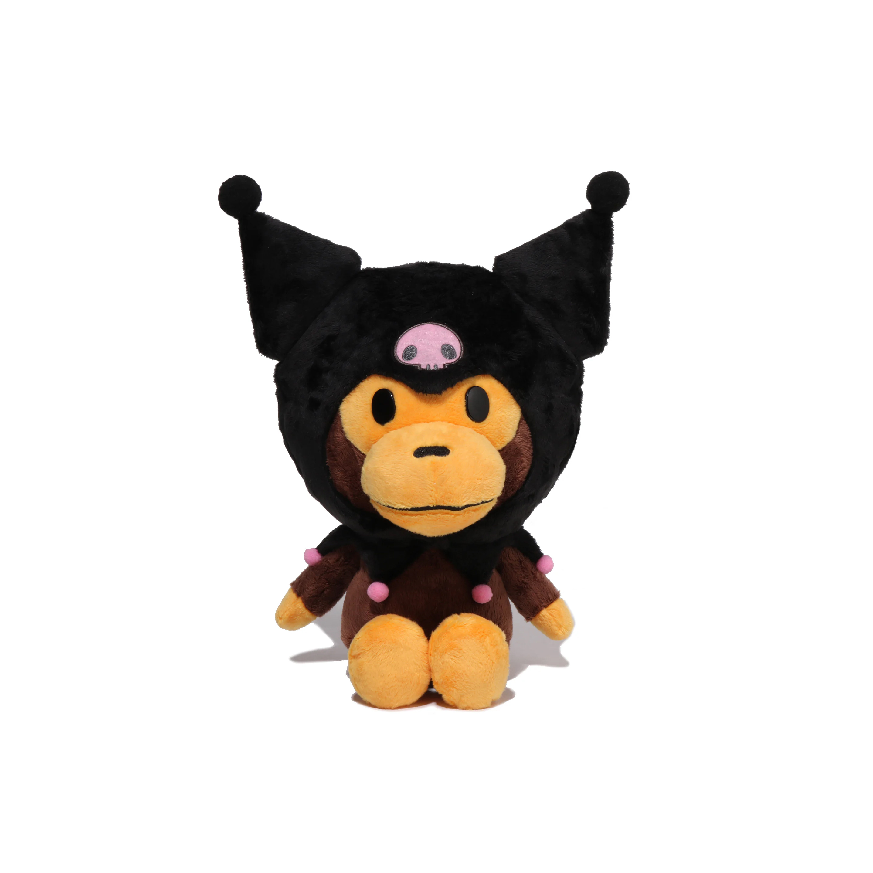 -(C014)-A BATHING APE BAPE X SANRIO BABY MILO PLUSH DOLL KUROMI 三麗鷗 酷洛米 中娃