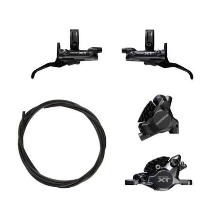 Shimano XT Front/Rear Disc Brake Set-Resin Pad(W/FIN)-M8200