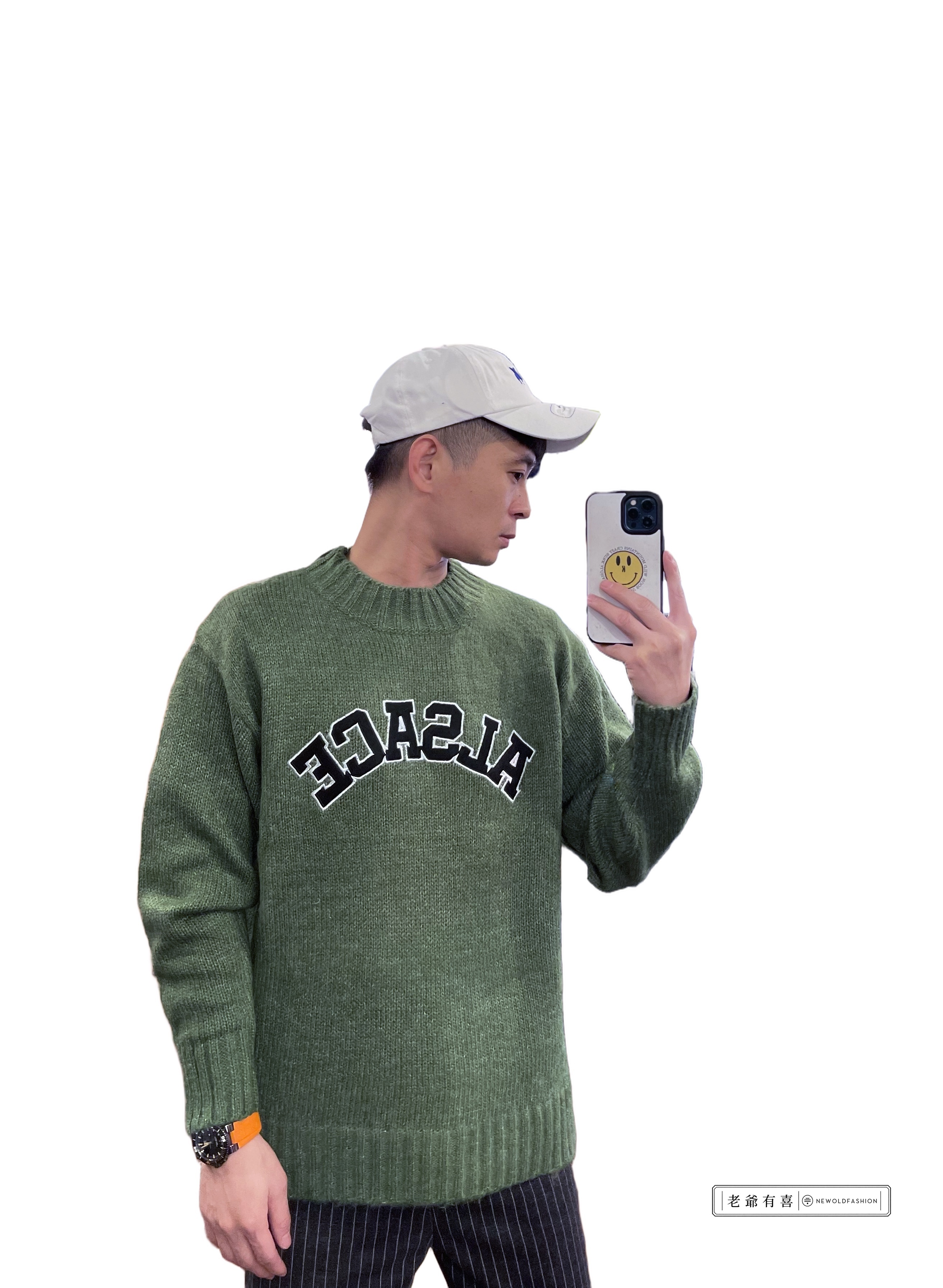 『新款上市』重磅ALSACE刺繡針織毛衣-綠
