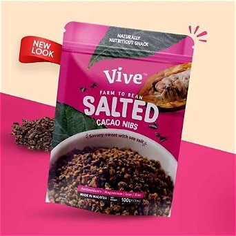 CA260826 - A6-VIVE Salted Cacao Nibs 鹽味可可粒 (100g)-EXP: 4月27年-7月27年