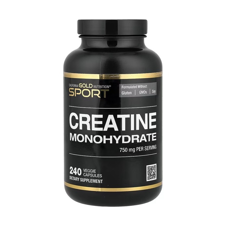 美國California Gold Nutrition Creatine 純一水肌酸750毫克,240膠囊
