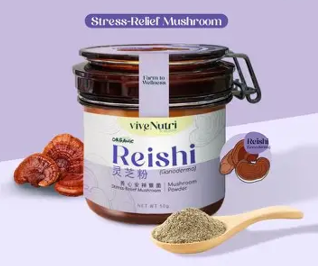 CA260826 - A20-ViveNutri Reishi Mushroom Powder 靈芝粉 50g-EXP: 11月27年-1月28年