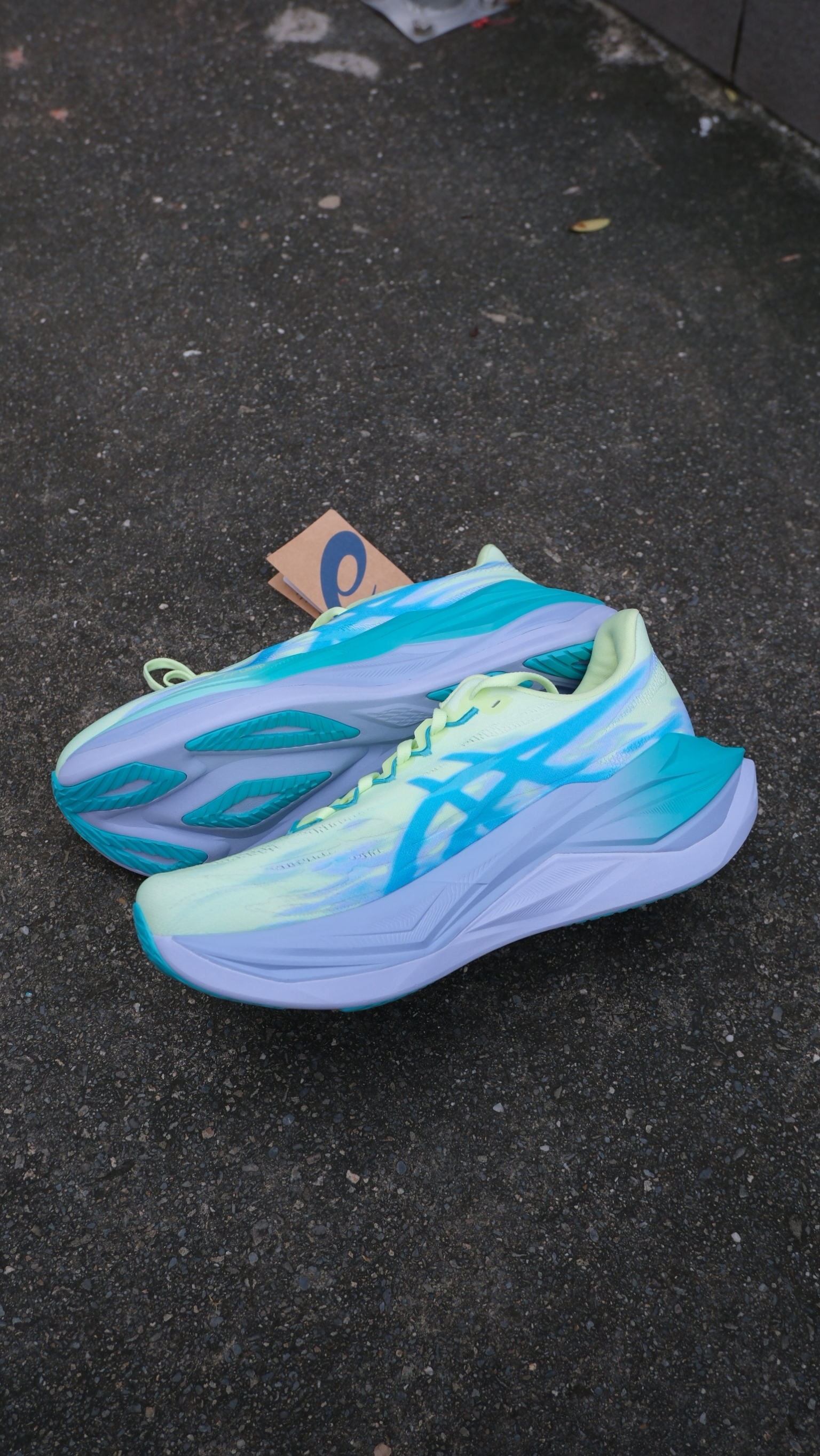 Asics 亞瑟士 Superblast 3 綠 藍 彈力 厚底 慢跑鞋 運動鞋 1013A177-750