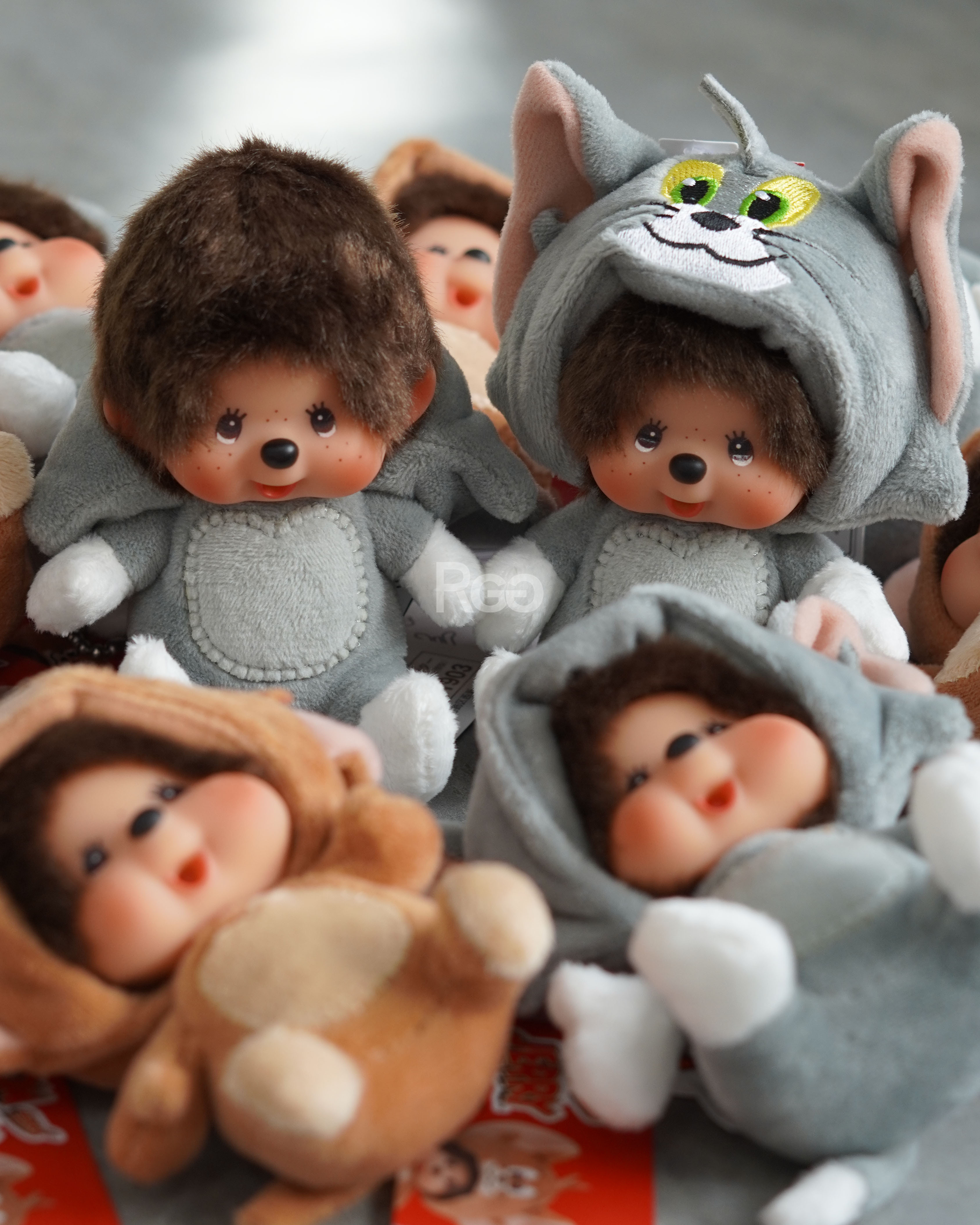 Monchhichi x Tom and Jerry 蒙奇奇 湯姆貓與傑利鼠 吊飾