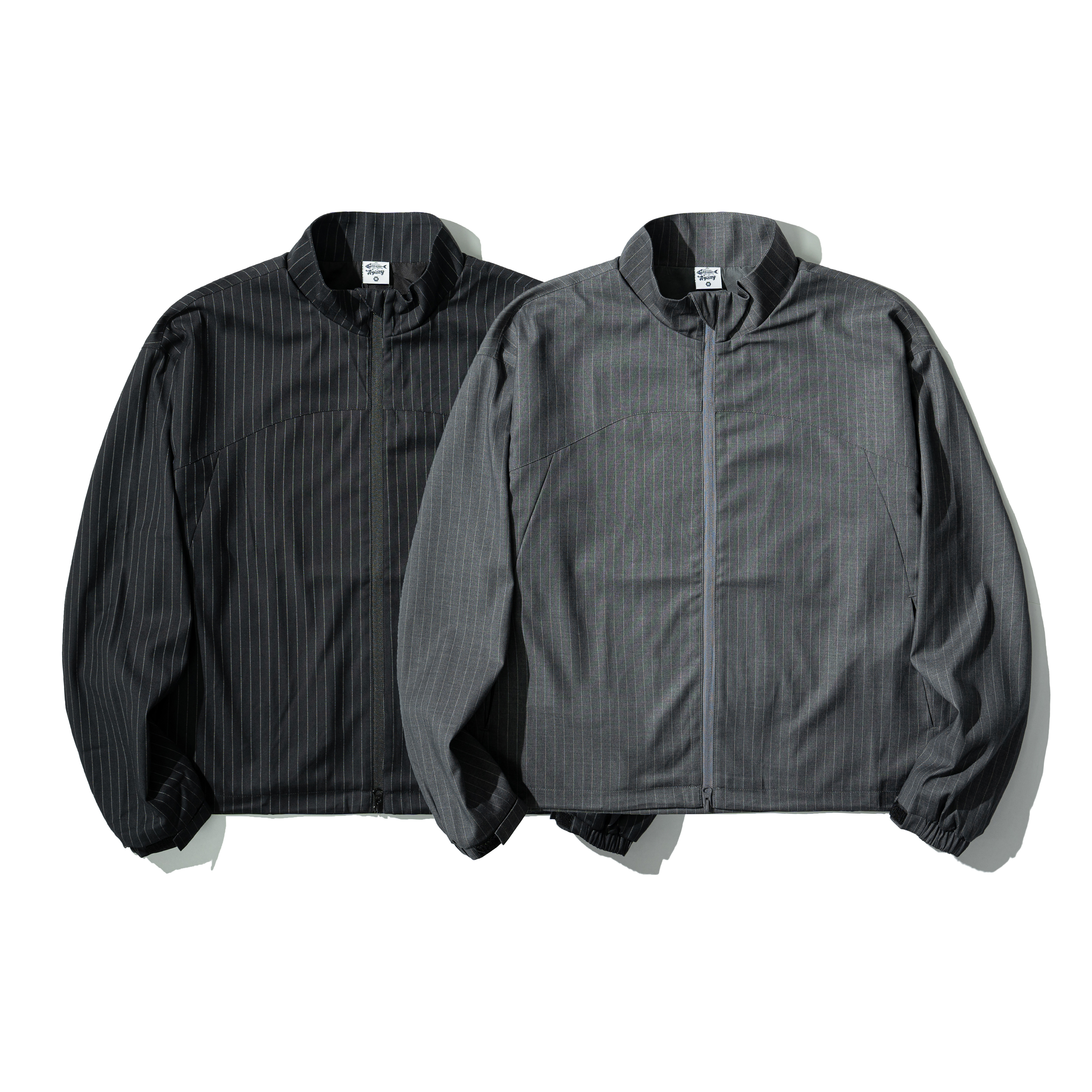 AGILITY Striped Track Jacket 條紋西裝布料 立領外套 [S-ASJ]