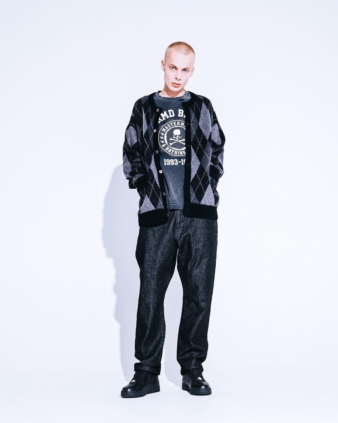 2026AW BAPE A BATHING APE x mastermind JAPAN 聯名 超限量 菱格紋 馬海毛 針織衫 毛衣 現貨