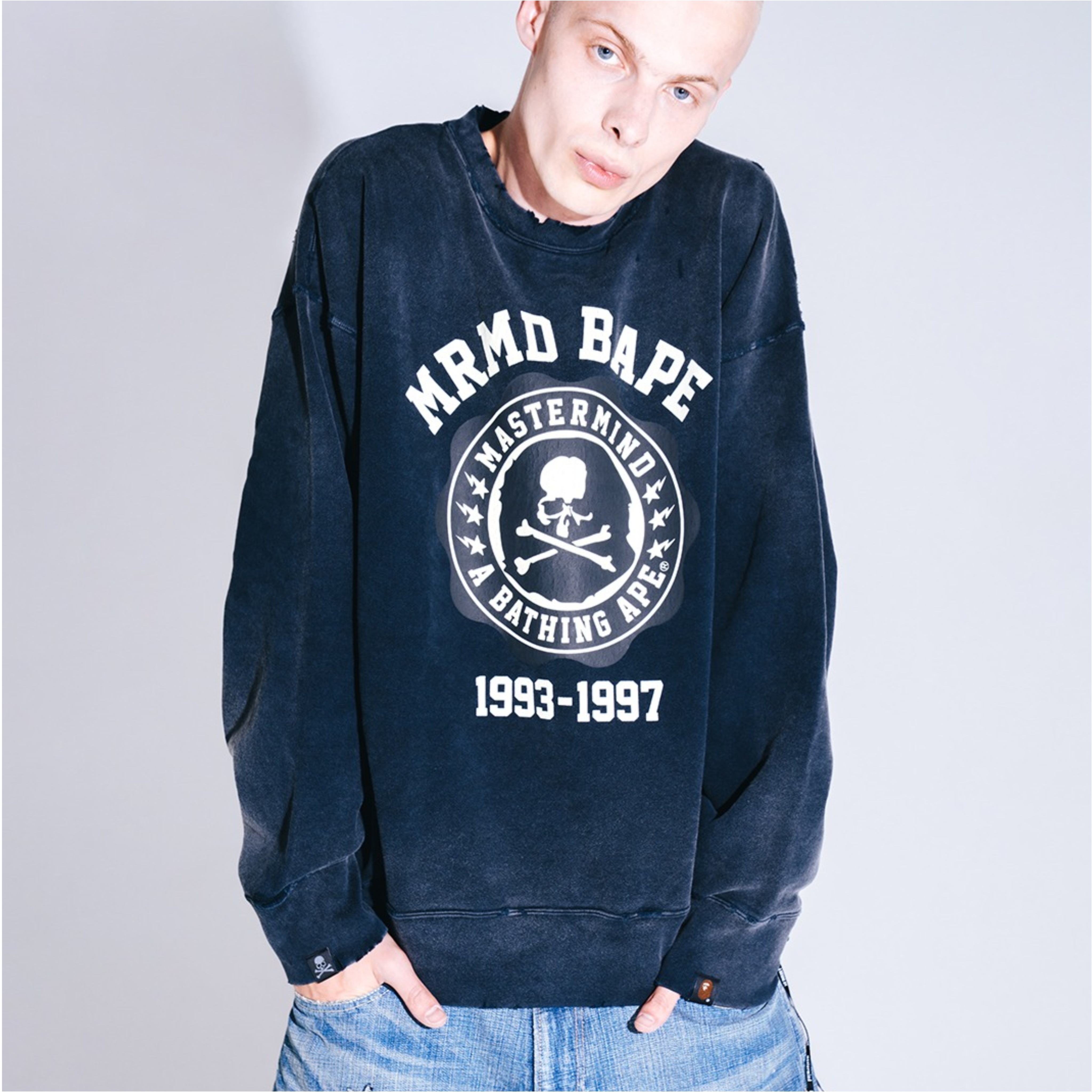2026AW BAPE A BATHING APE x mastermind JAPAN 聯名 超限量 復古 骷髏 長袖 大學T 現貨