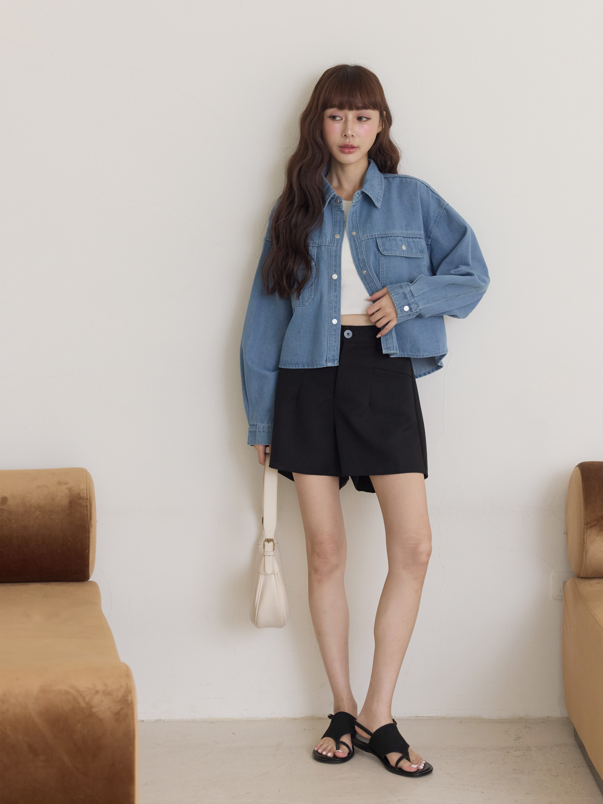 Petite-Friendly Lightweight Denim Jacket