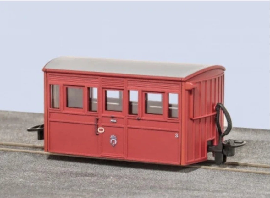 Peco GR558A OO-9 scale F.R. 4 Wheel Bug Box Coach, 3rd Class, 1970/80s No3