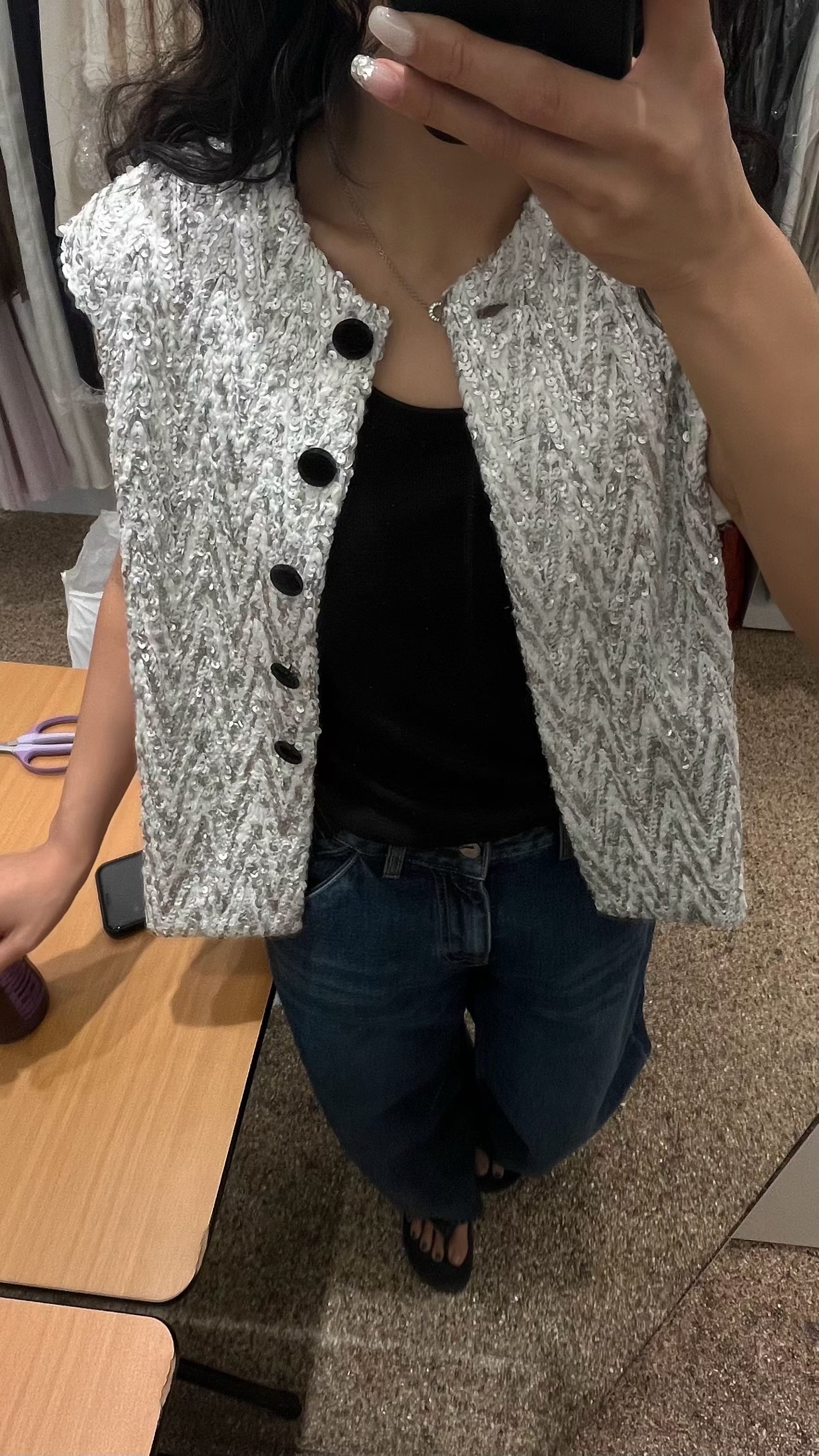 亮片閃閃馬甲外套