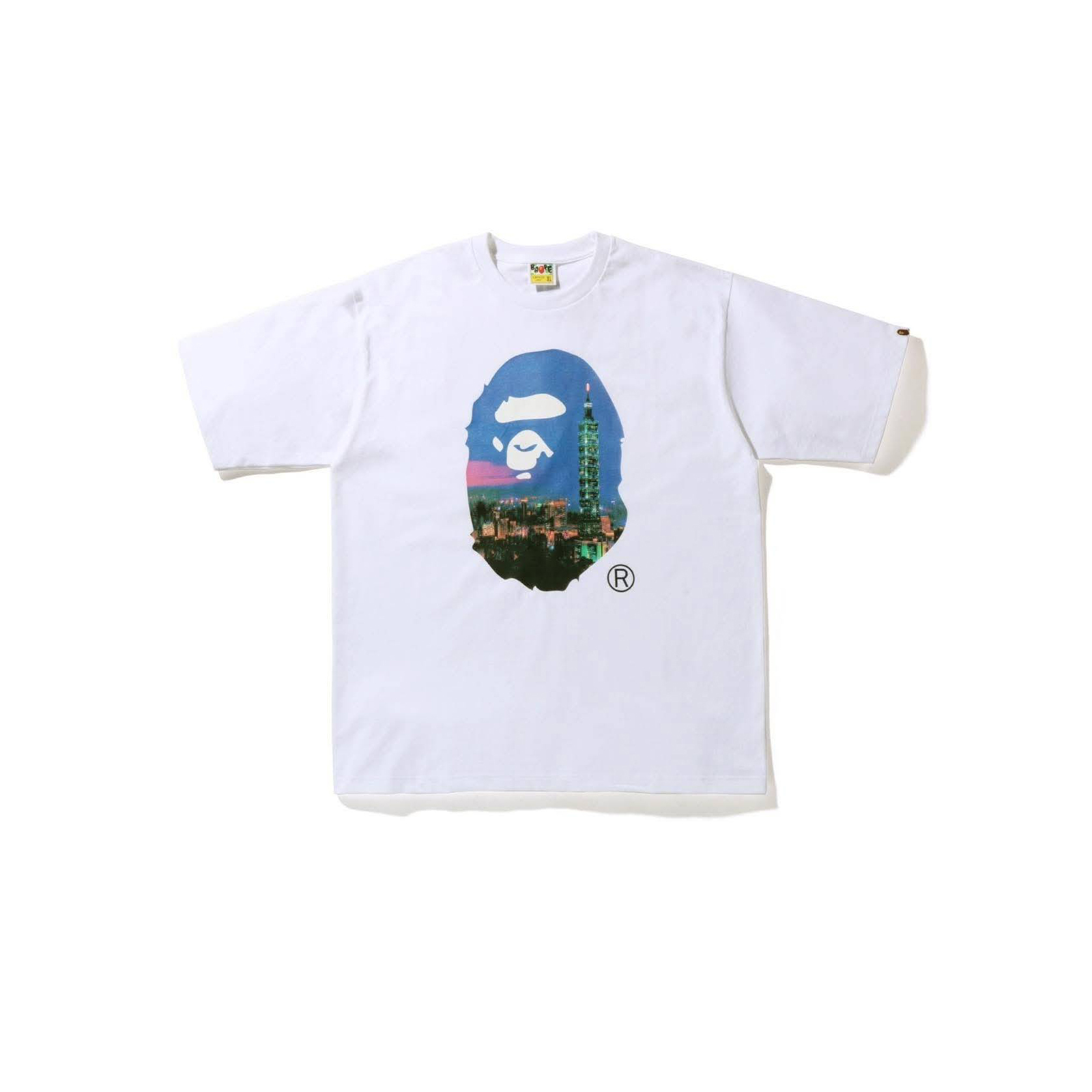 A BATHING APE BAPE TAIPEI 101 APE HEAD TEE 台北限定 台北101 猿人頭短T