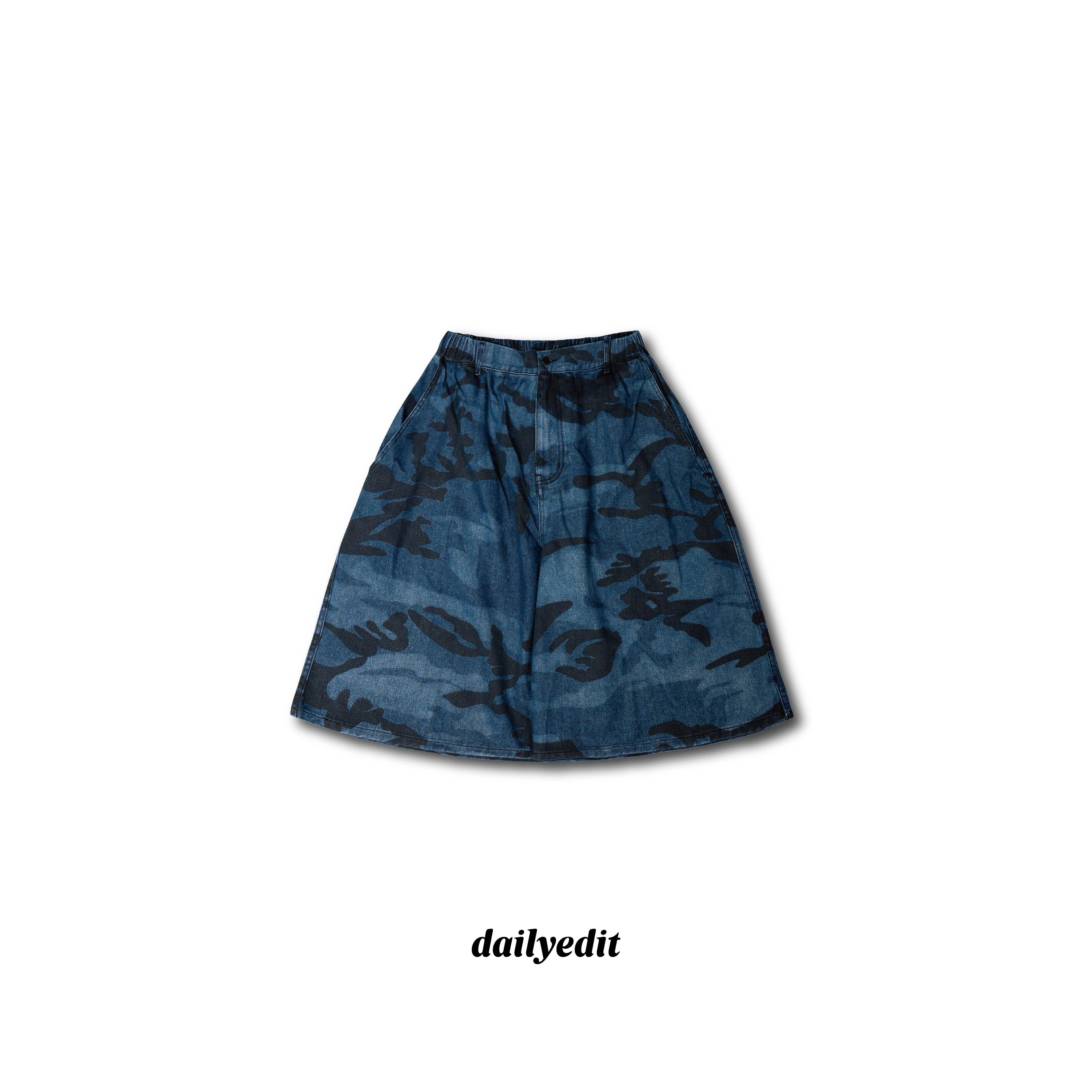 迷彩寬牛仔短褲 Camo Baggy Denim SS-026