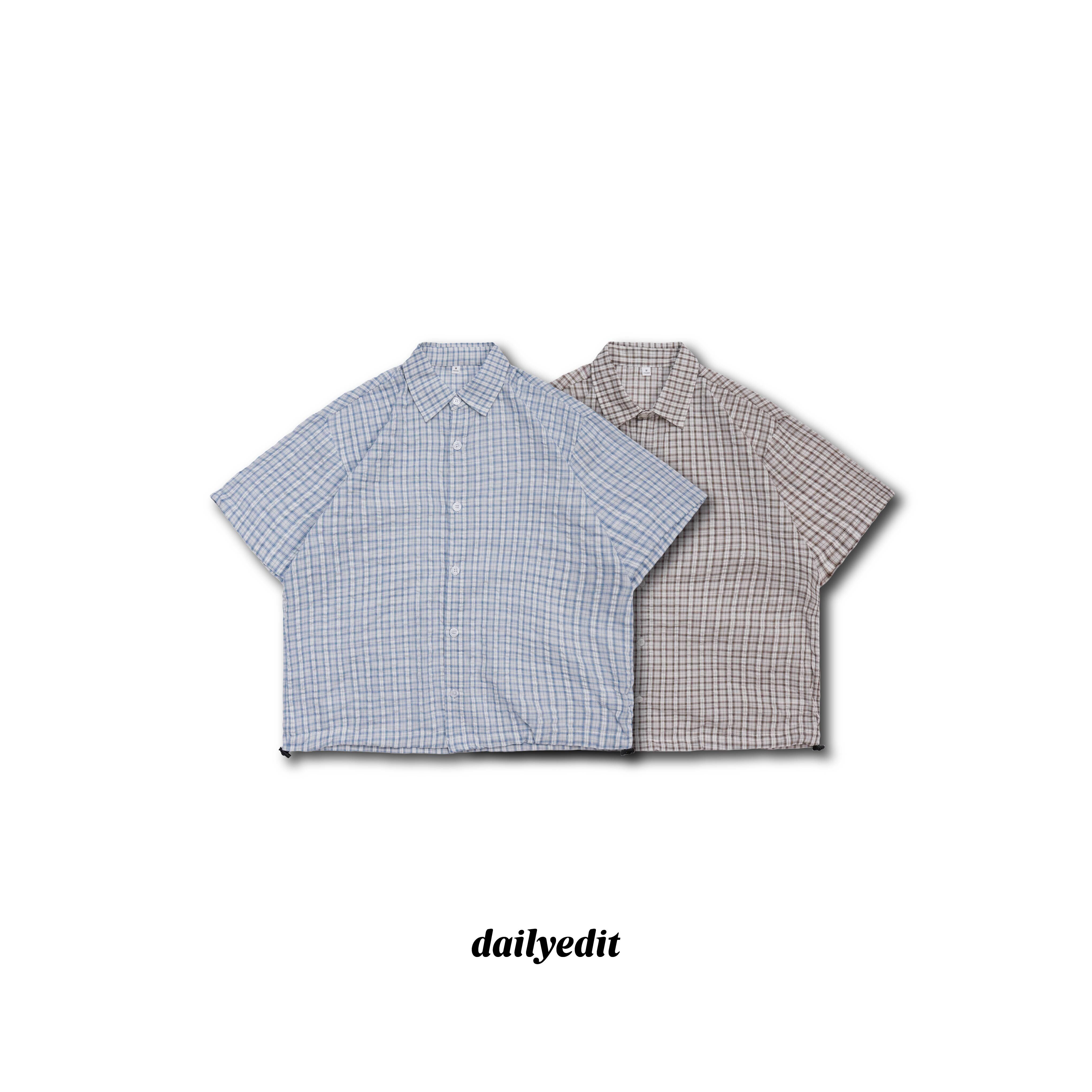 抽繩格紋襯衫 Drawstring Plaid Shirt ST-014