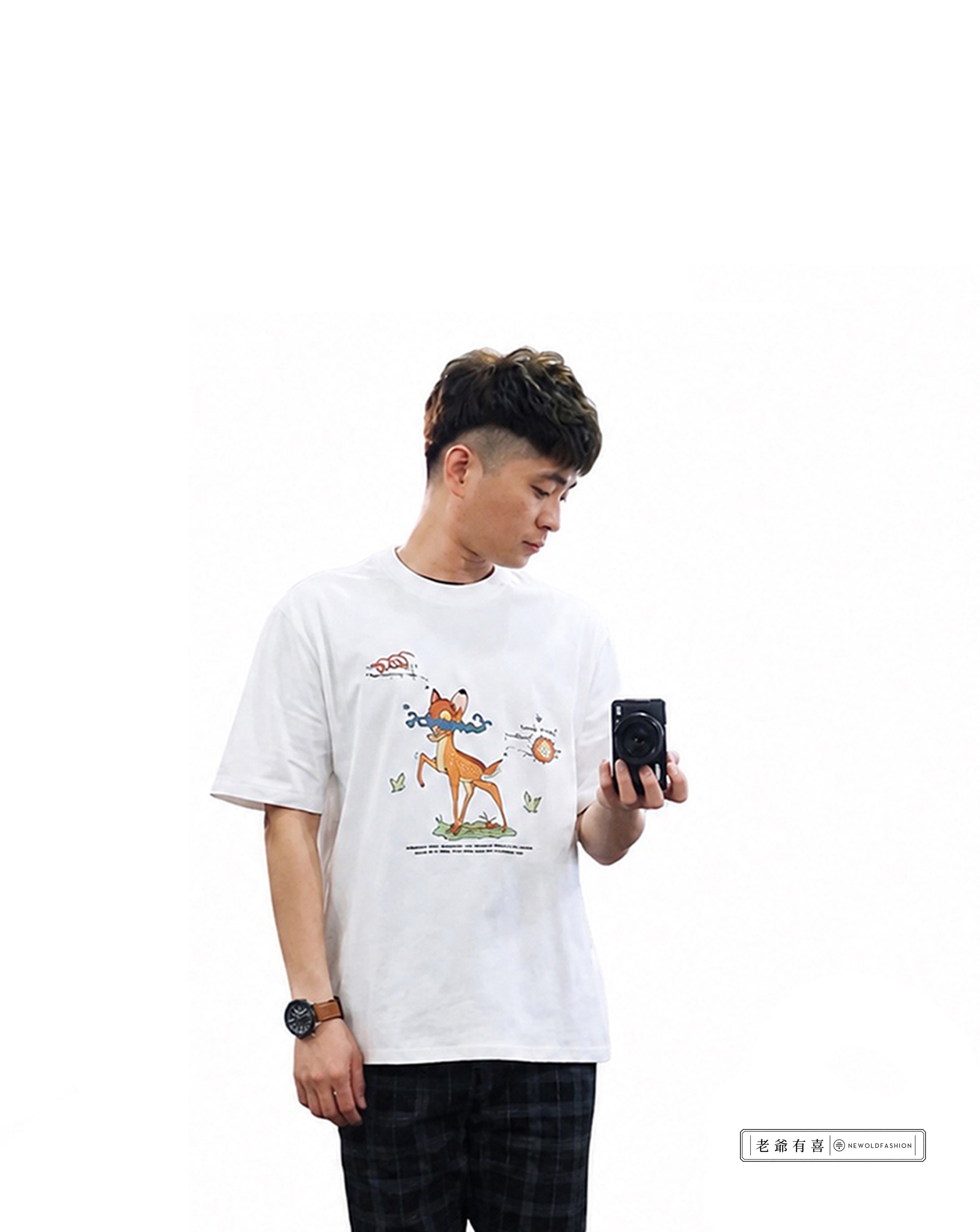 『新品上市』重磅字母斑比短tee-白色