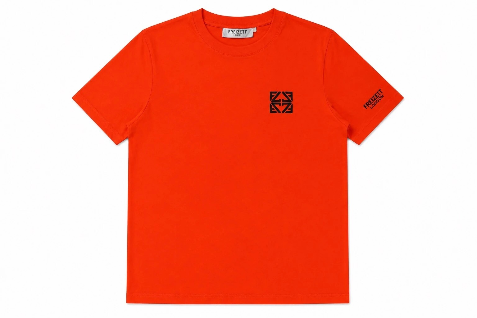 【Freizeit費瑞特】童裝刺繡Logo｜短袖(橘)
