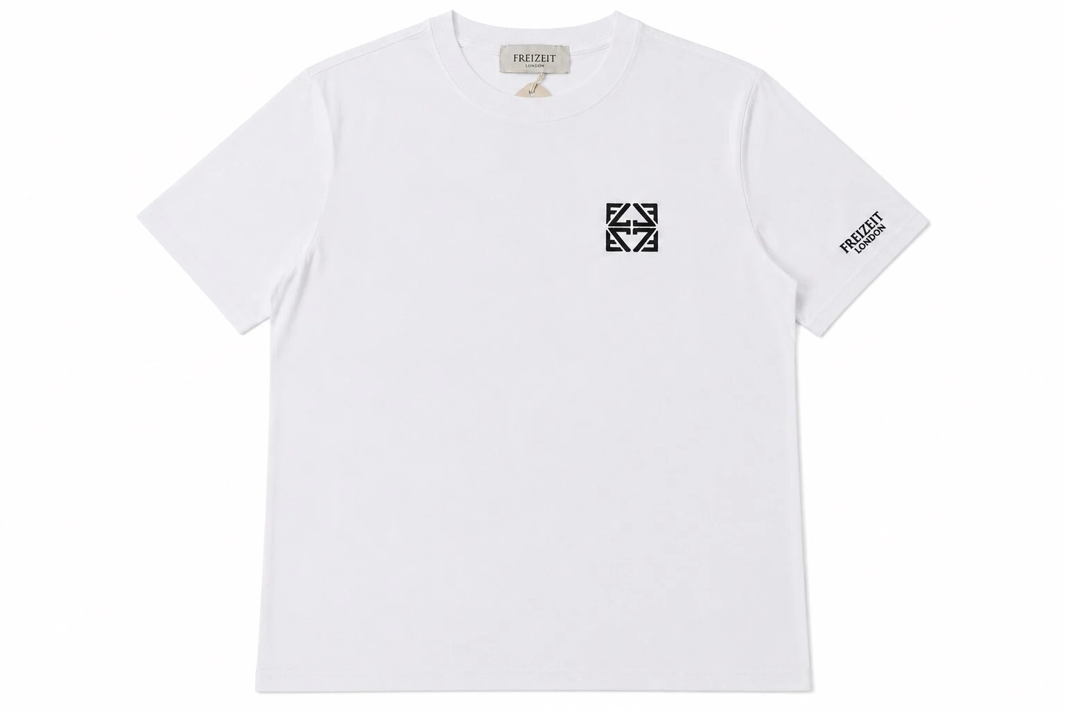 【Freizeit費瑞特】童裝刺繡Logo｜短袖(白)