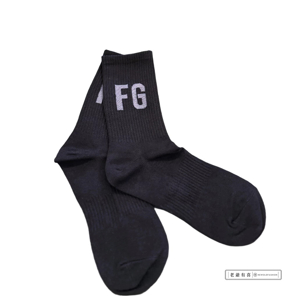 『新品上市』重磅FG英字高筒襪-黑