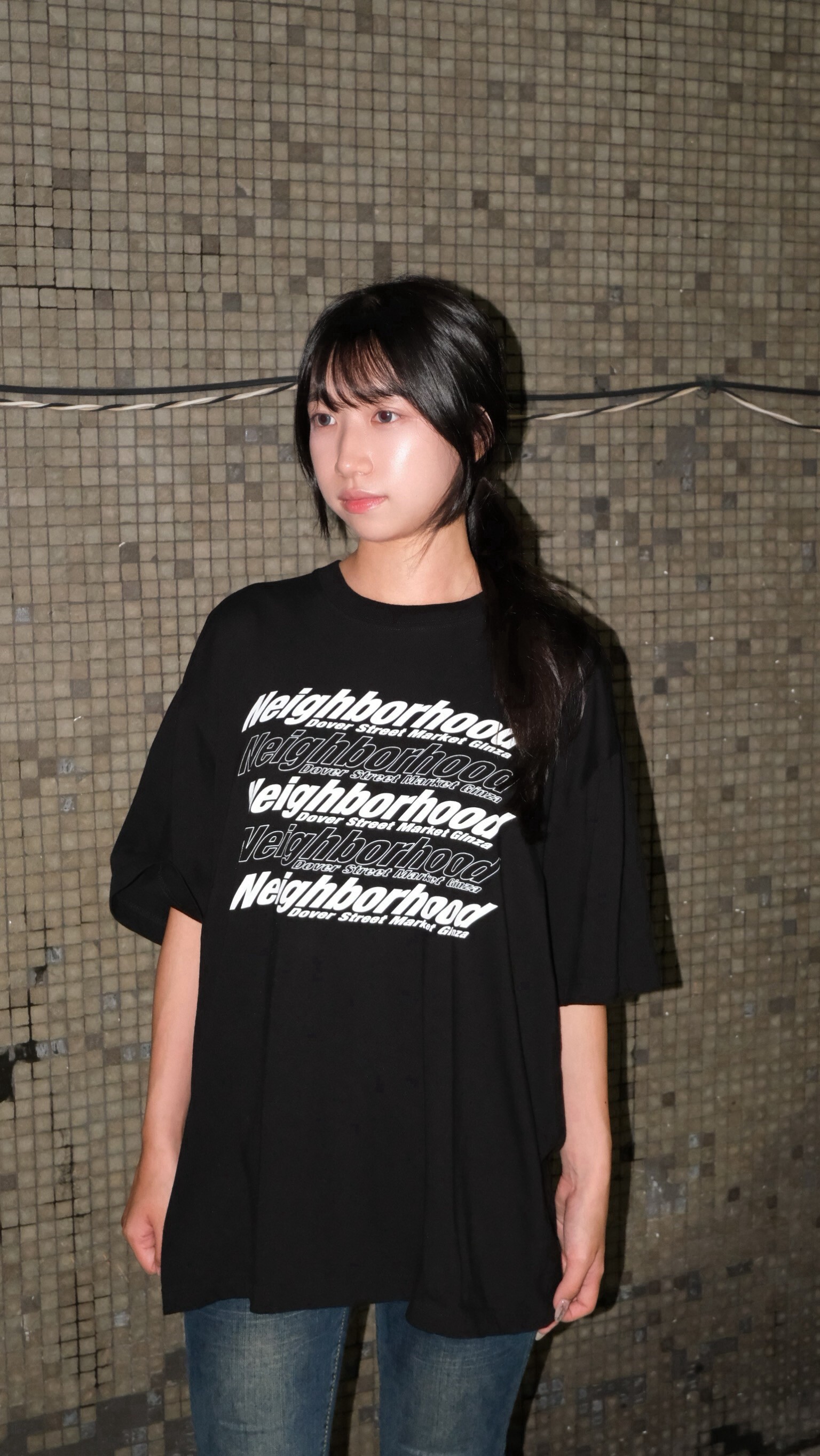 NBHD Dover Street Market X NEIGHBORHOOD 銀座限定 短Tee 黑色 261PCNH-ST26S