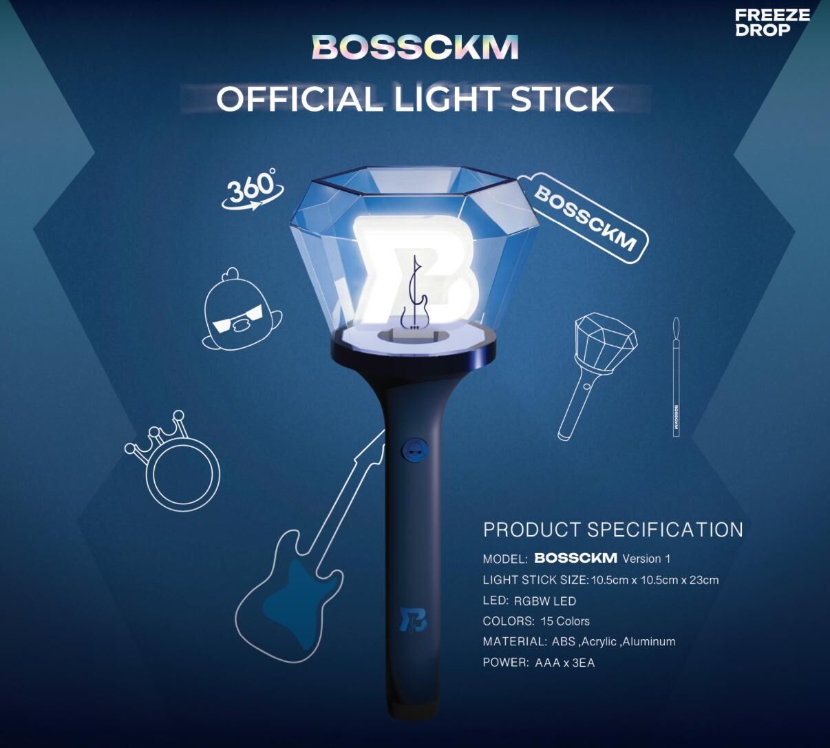 BossNoeul-BOSSCKM OFFICIAL LIGHT STICK 官方應援手燈