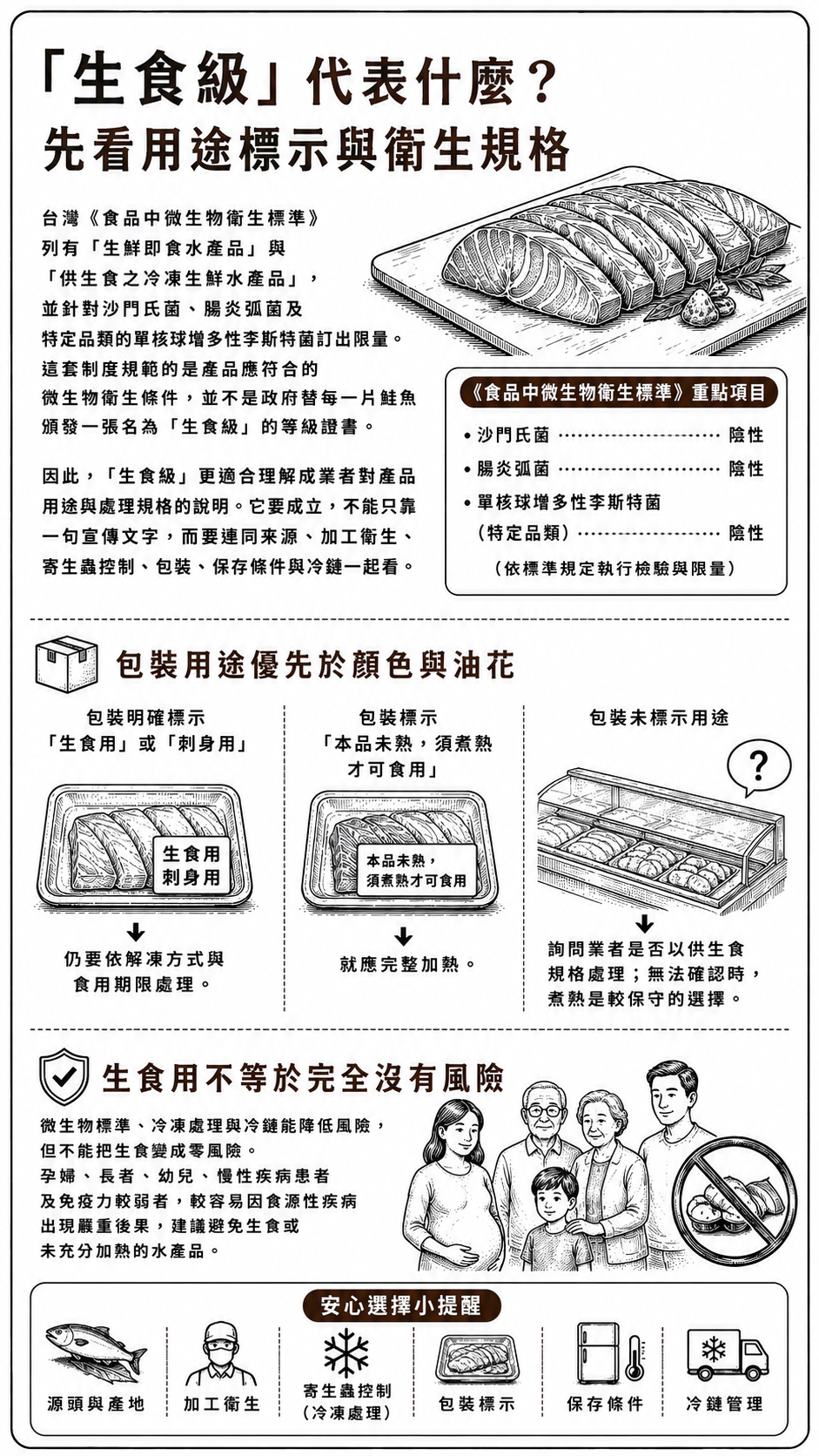 生食用不等於完全沒有風險