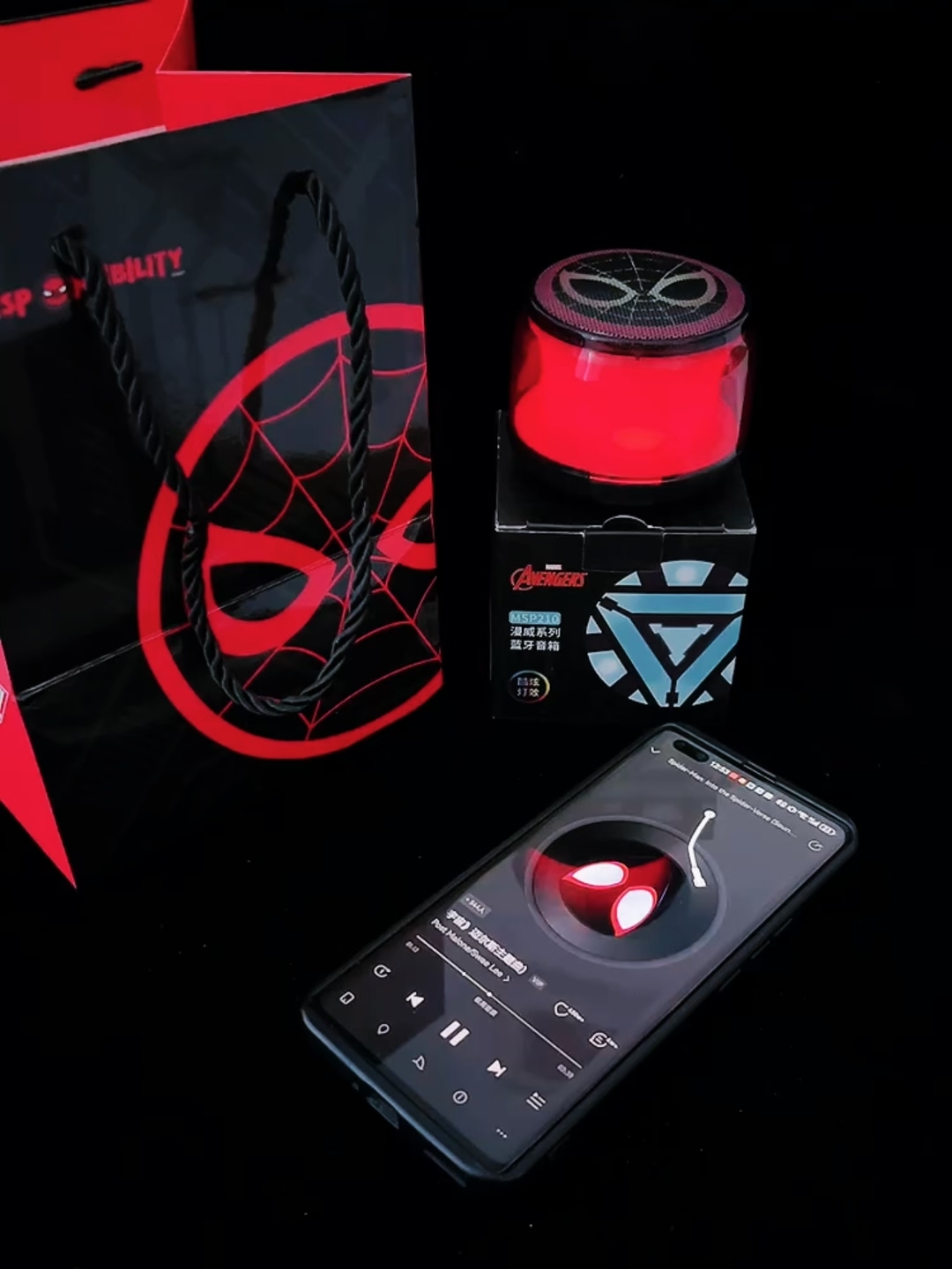 代購-〈蜘蛛人系列〉Disney迪士尼 x MARVEL漫威 炫彩琉璃音箱 藍牙連接 HIFI音質 超長續航 藍牙5.3 超重低音 低延遲 小巧便攜
