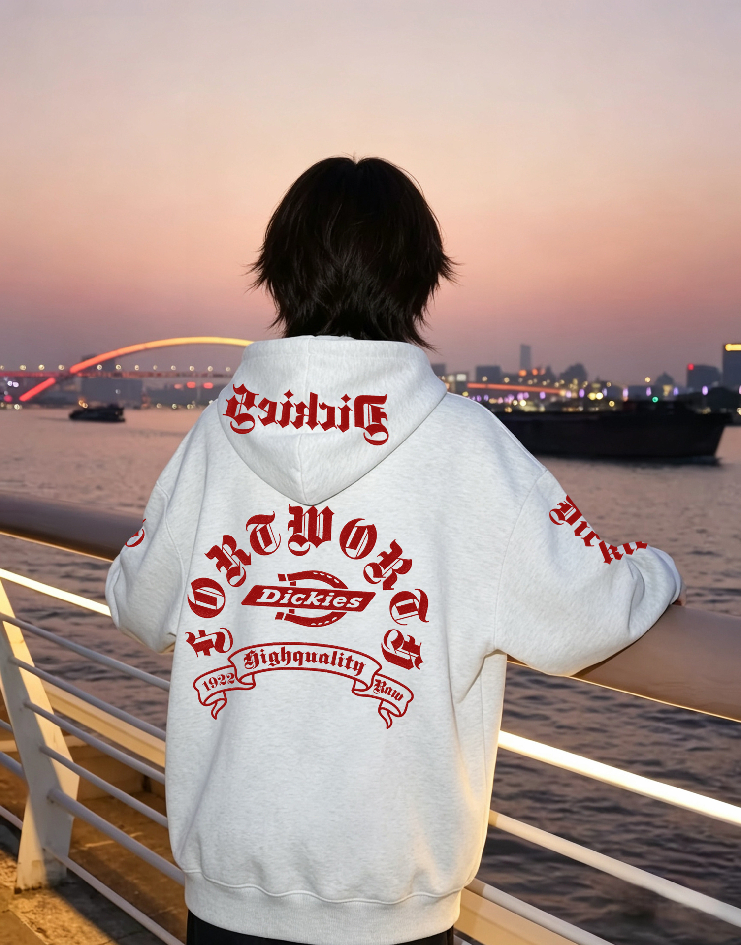 <搶先預購價-限量預購>Dickies 美式 復古 街頭 歌德字 風格 元素 克羅 寬鬆 個性 OVERSIZED 連帽外套 3色